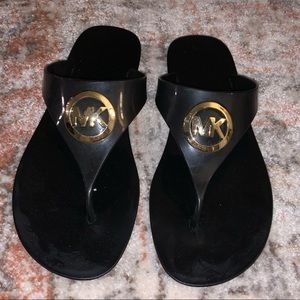 Black Michael Kors jelly sandals